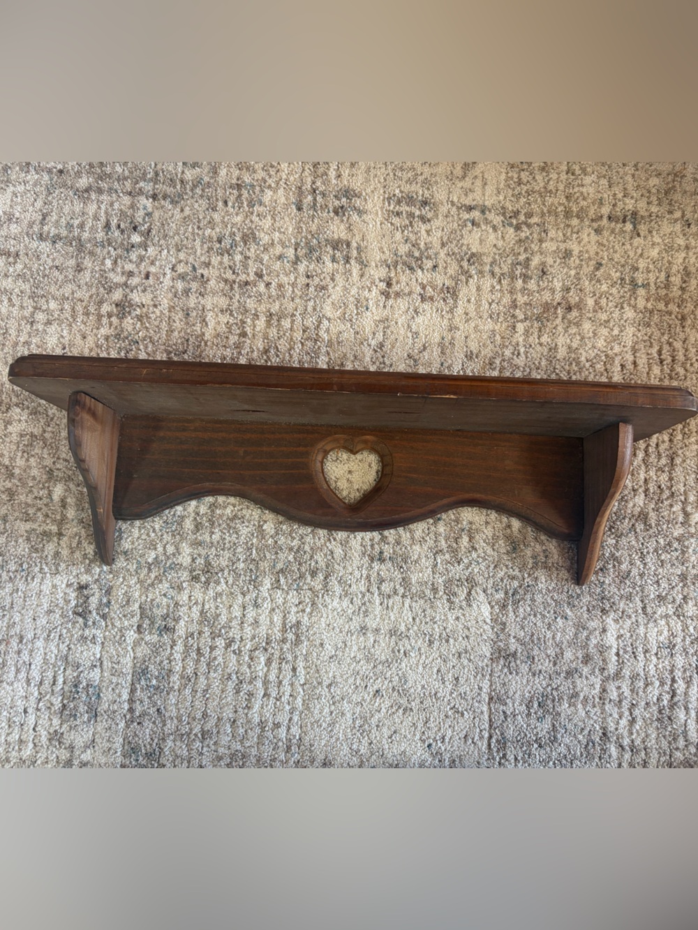 Vintage wooden Heart shelf